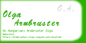 olga armbruster business card